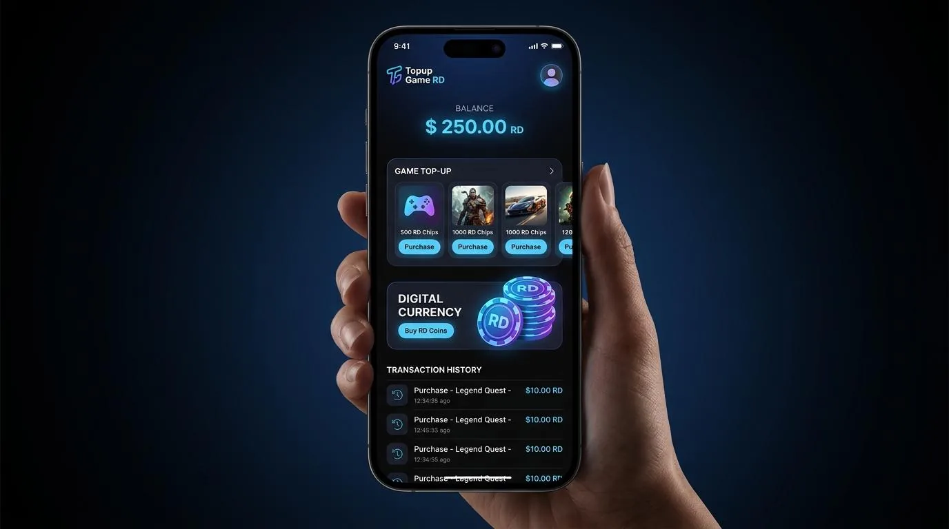 Interface top up game royal dream di Topup RD Murah Utama